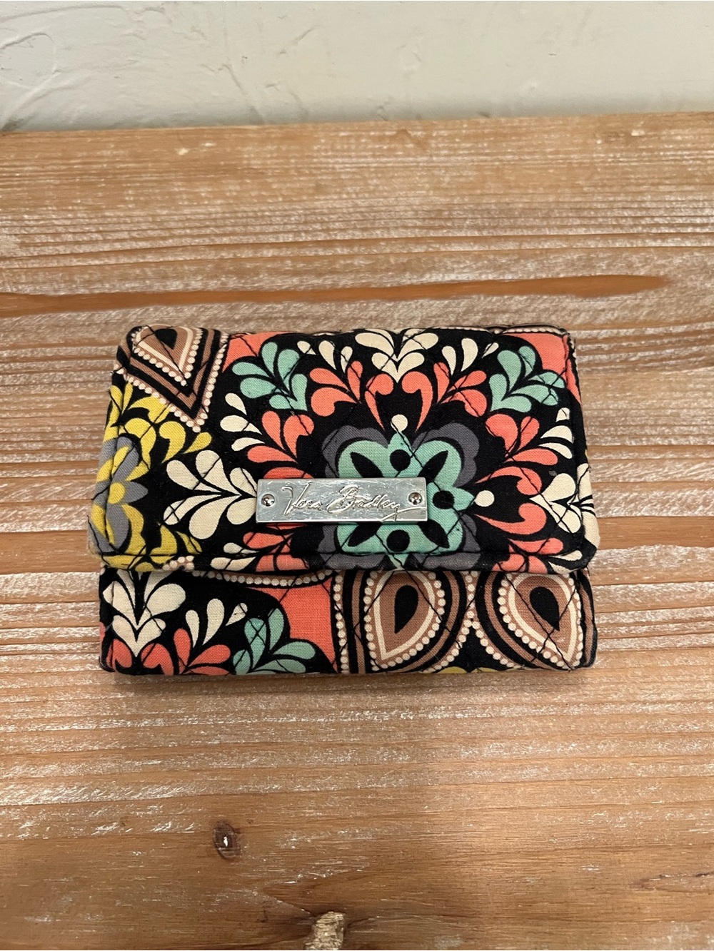 Vera Bradley Trifold Wallet in Colorful Sierra Pattern